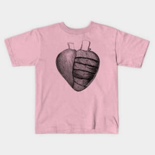 Heart Diagram - Vintage Anatomy Kids T-Shirt